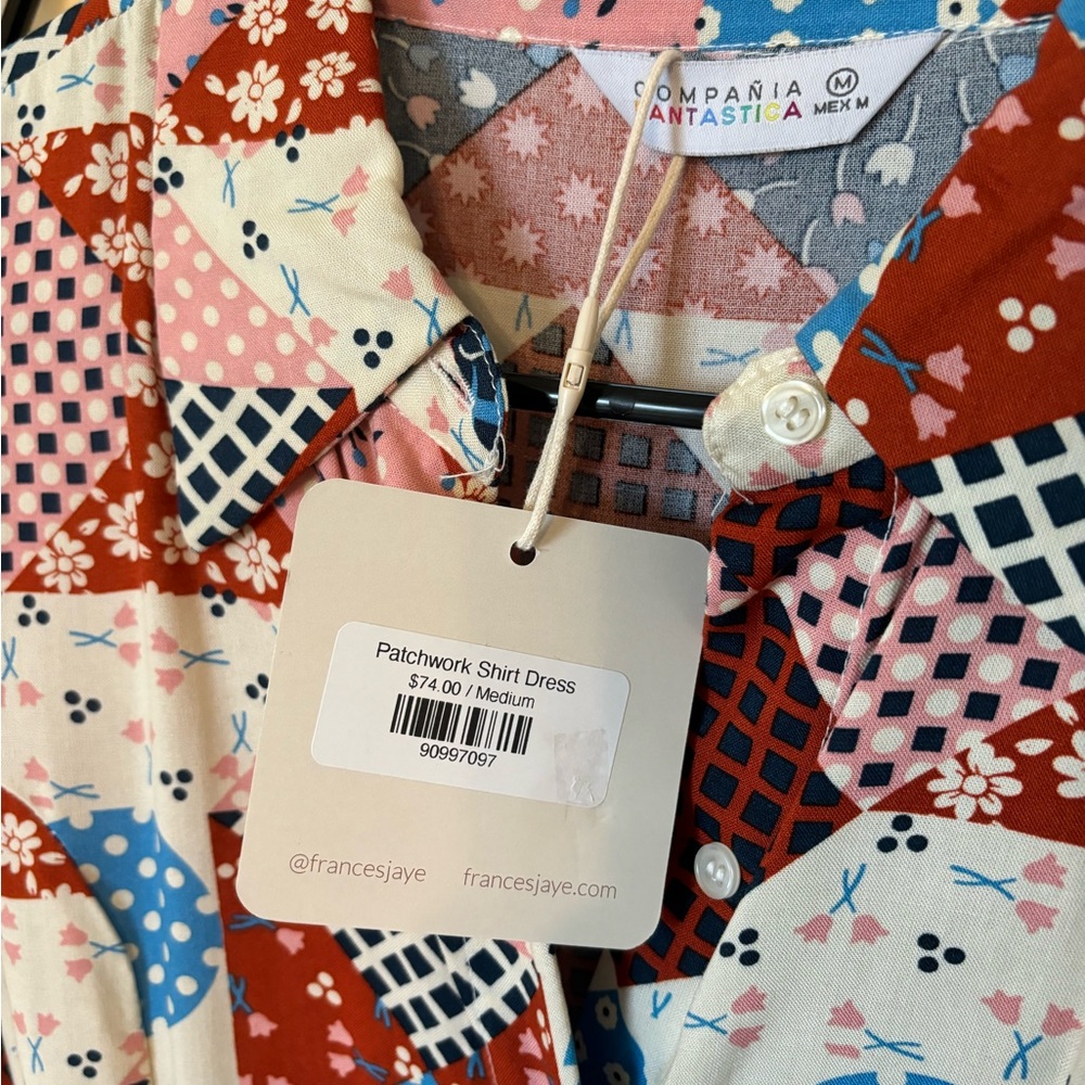 NWT Patchwork Midi Dress - Picture 4 of 5